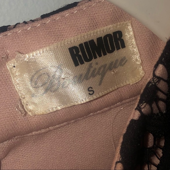 Black and Pink Lace Bodycon Dress - Picture 4 of 4